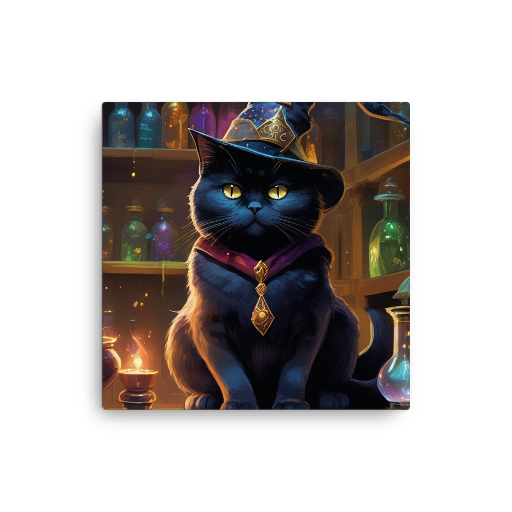 PugMug Custom Black British Shorthair Cat Canvas