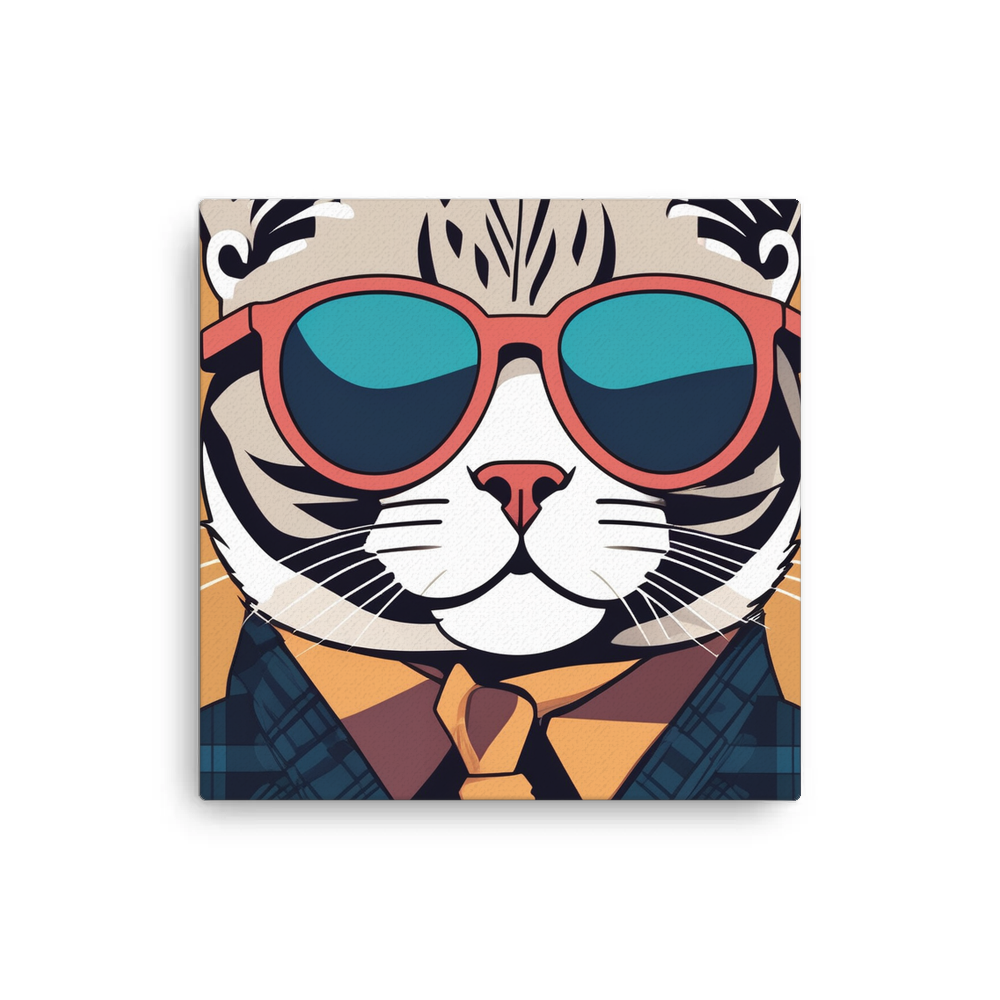 PugMug Custom Tabby Scottish Fold Cat Canvas