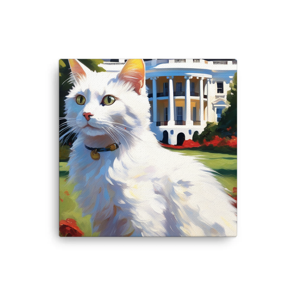 PugMug Custom White Companion Cat Canvas