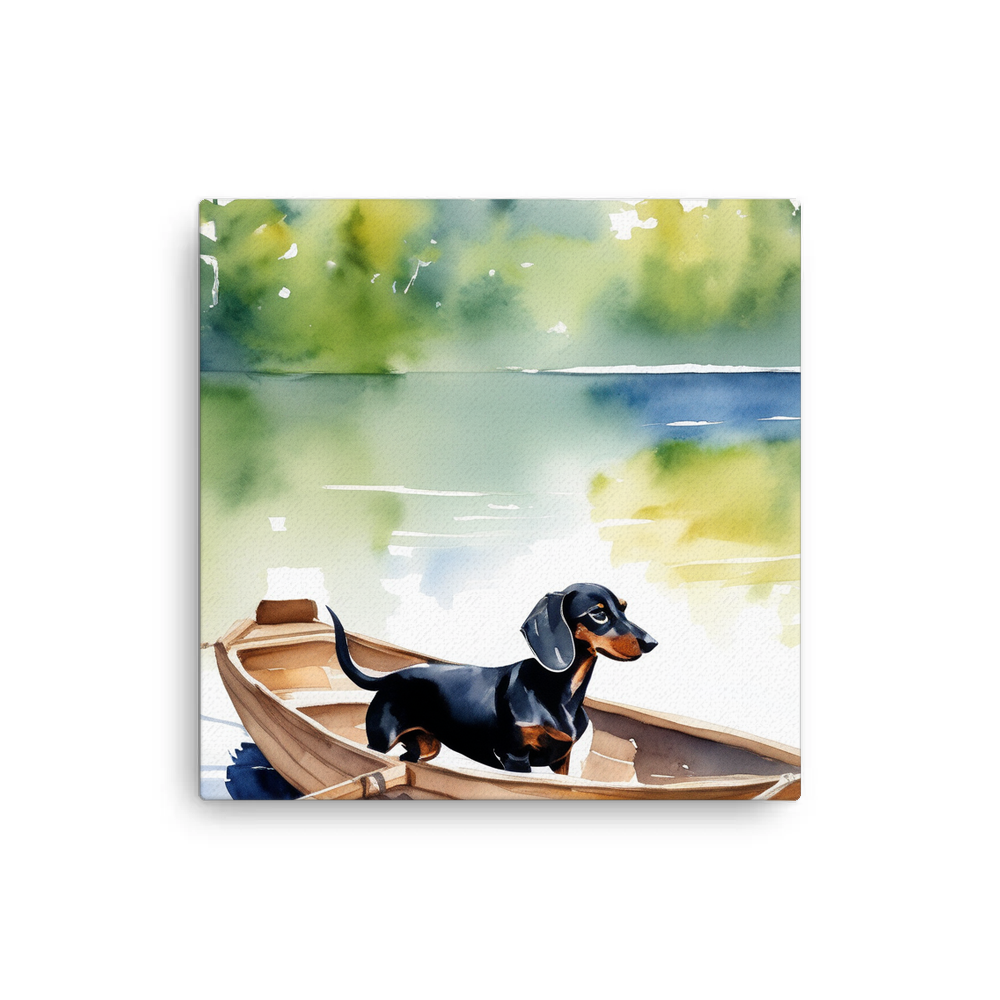 PugMug Custom Black Dachshund Canvas