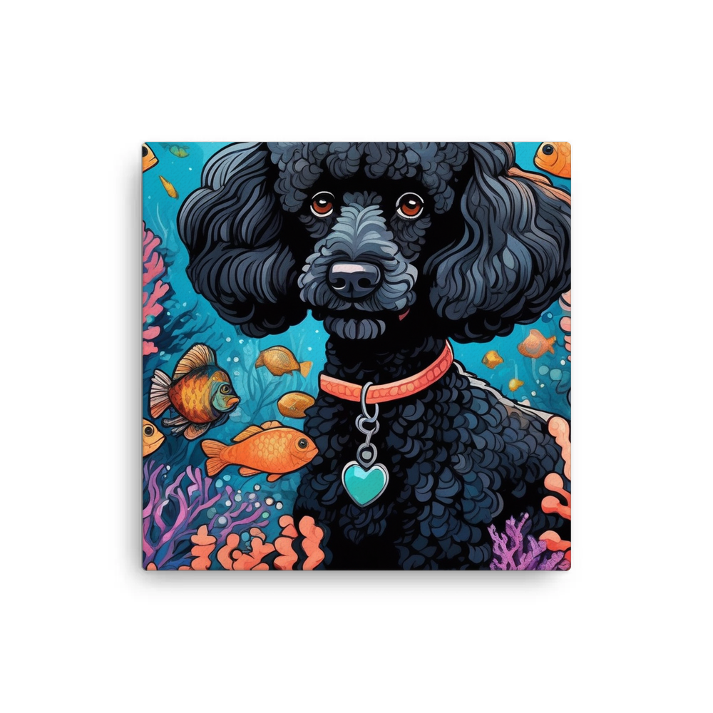 PugMug Custom Black Poodle Canvas
