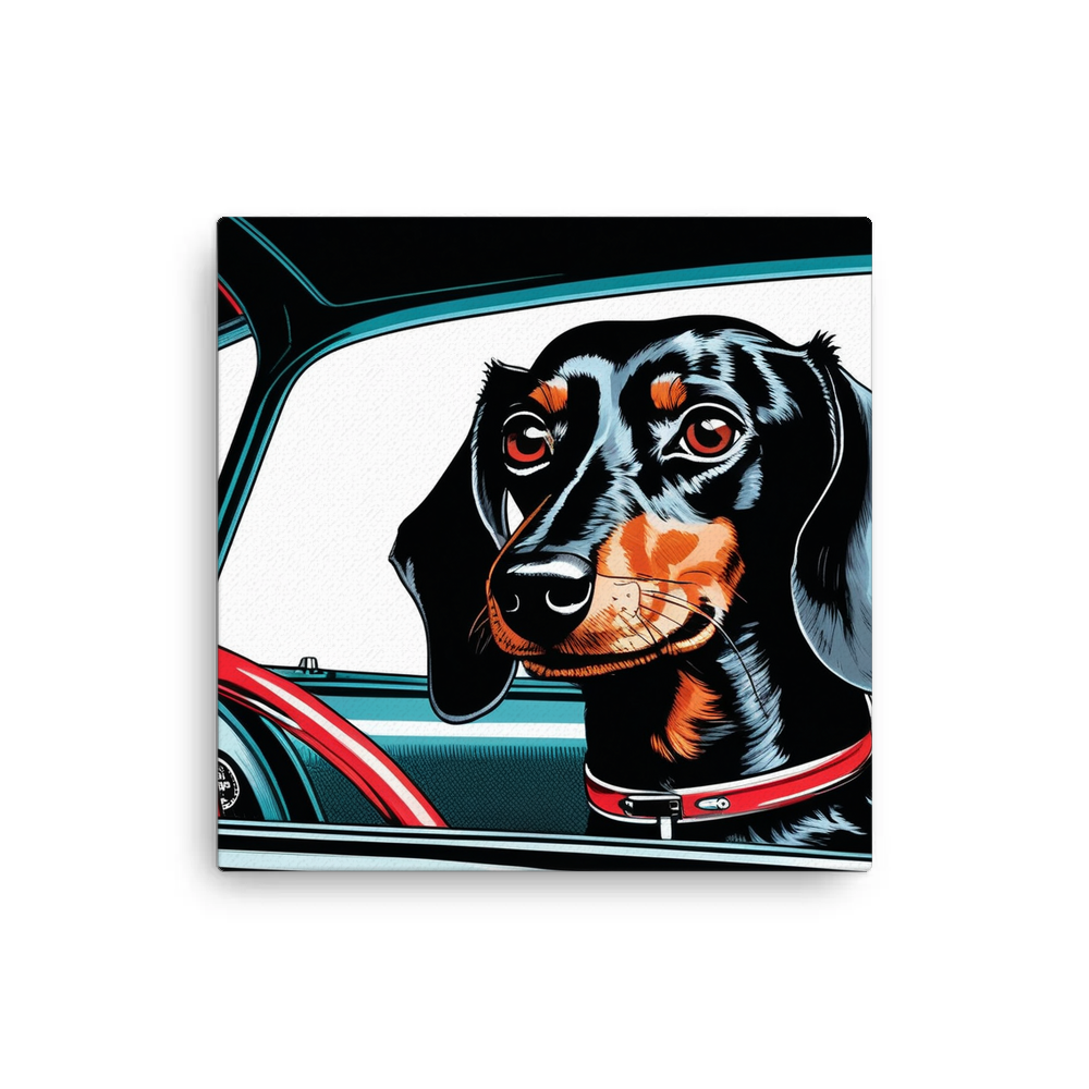 PugMug Custom Black Dachshund Canvas