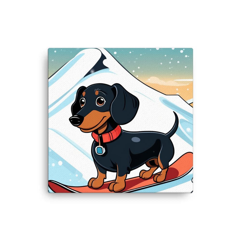 PugMug Custom Black Dachshund Canvas