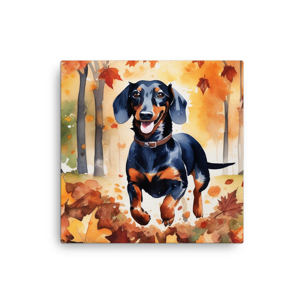 PugMug Custom Black Dachshund Canvas