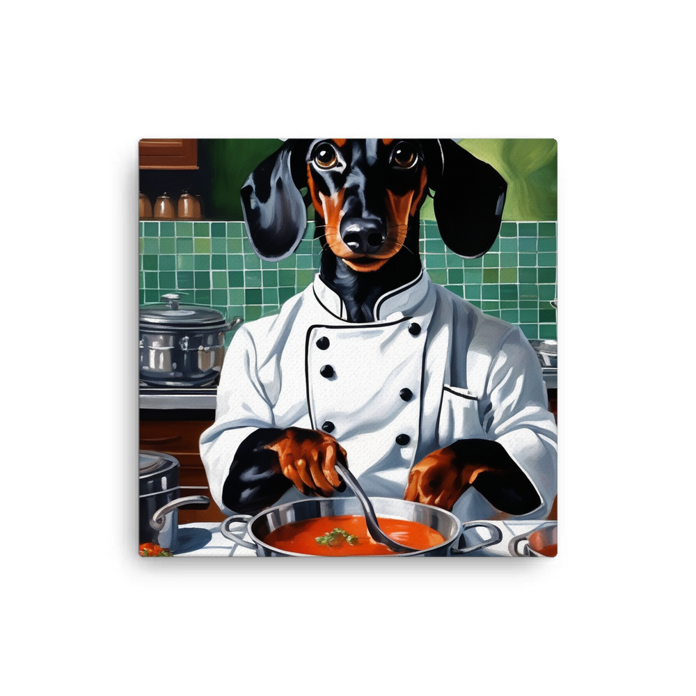 PugMug Custom Black Dachshund Canvas