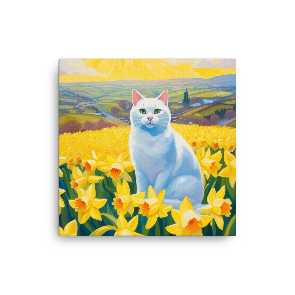 PugMug Custom White Companion Cat Canvas