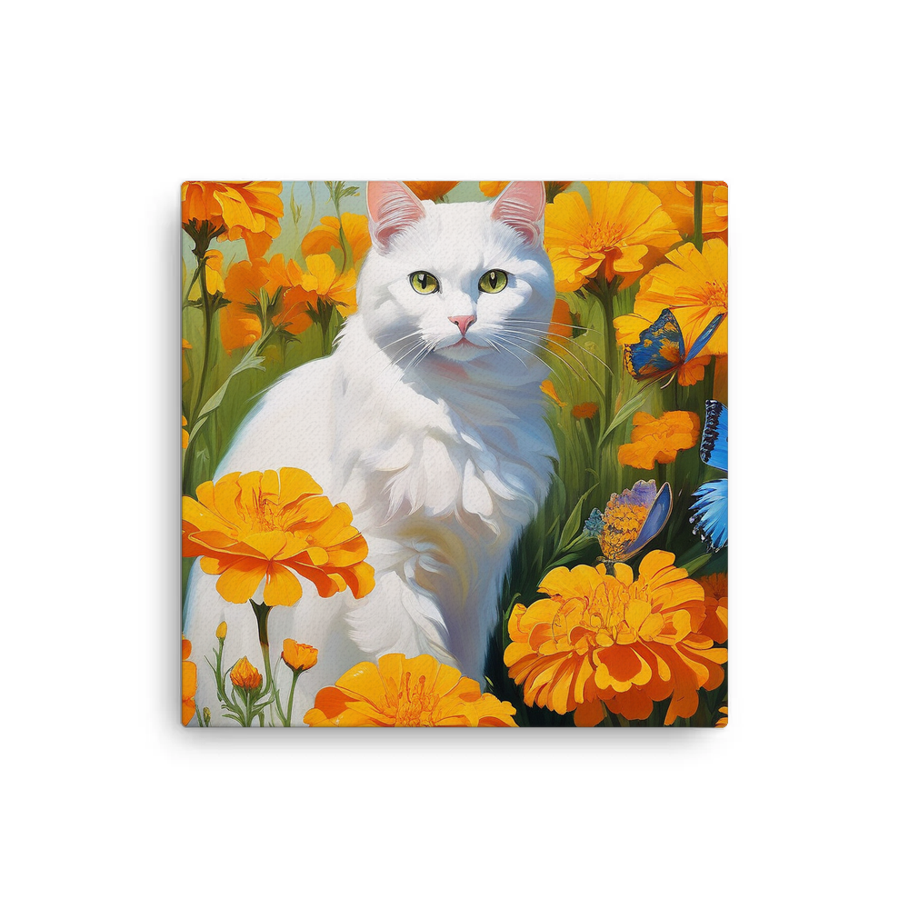 PugMug Custom White Companion Cat Canvas