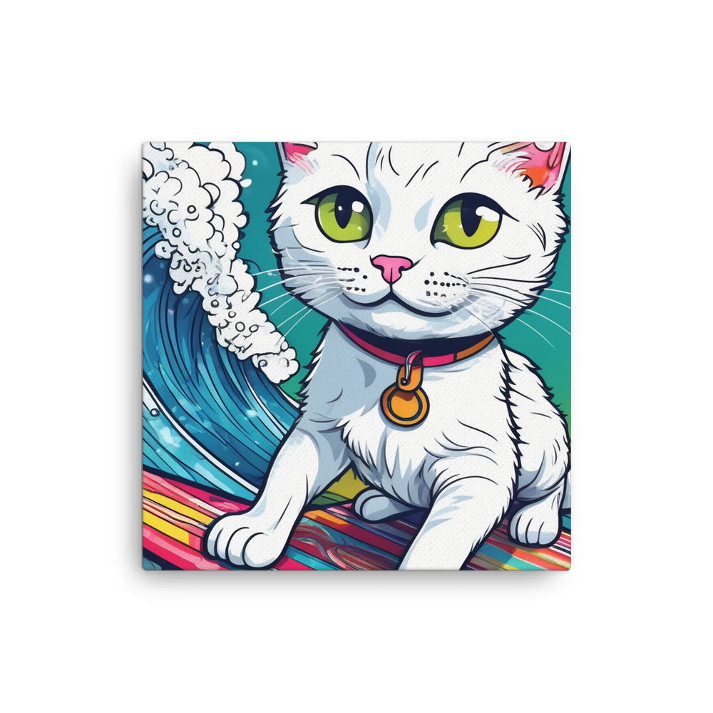PugMug Custom White Companion Cat Canvas