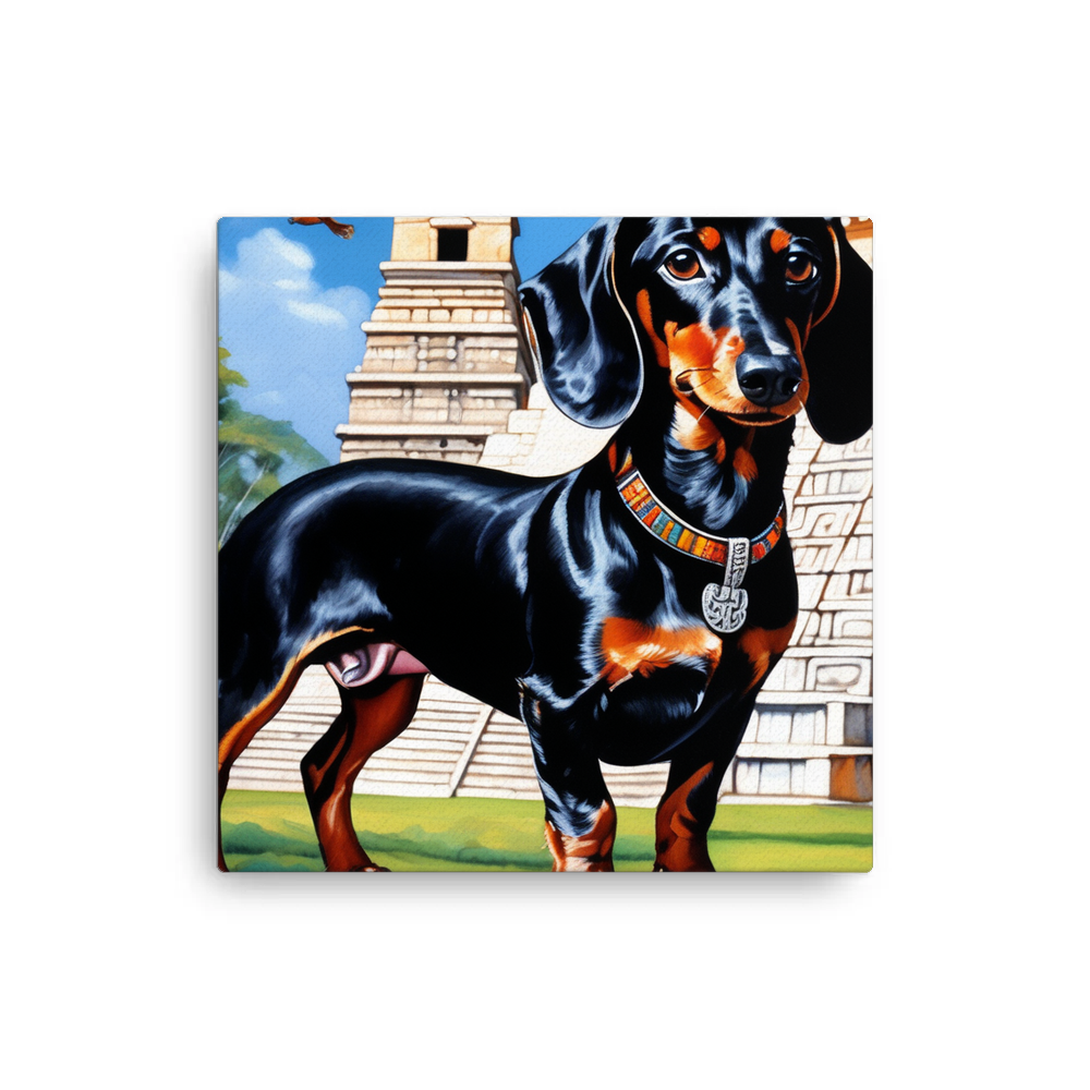 PugMug Custom Black Dachshund Canvas