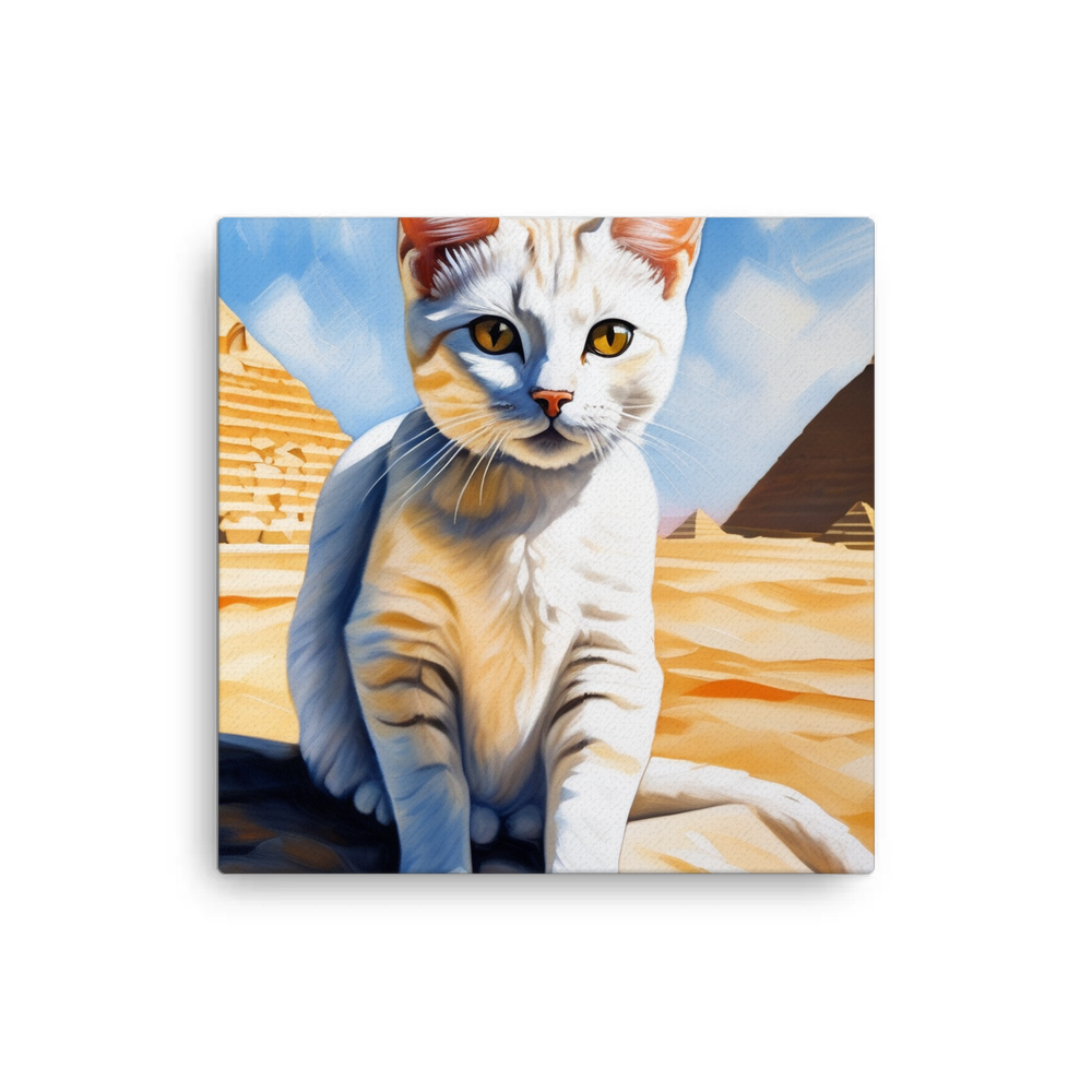 PugMug Custom White American Shorthair Cat Canvas