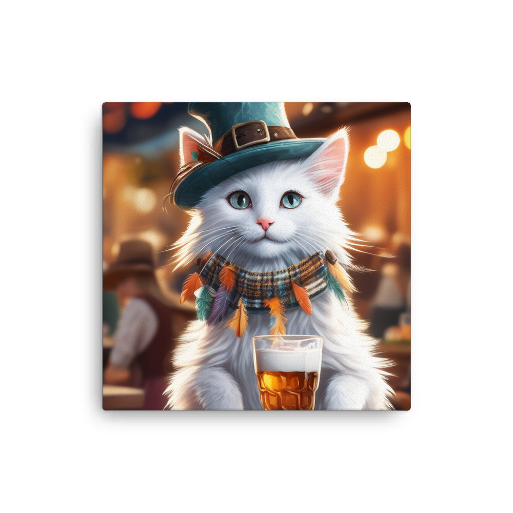 PugMug Custom White Companion Cat Canvas