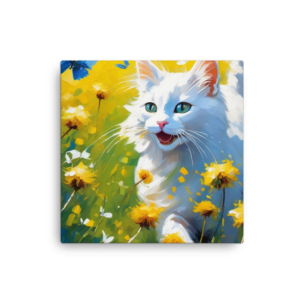 PugMug Custom White Companion Cat Canvas