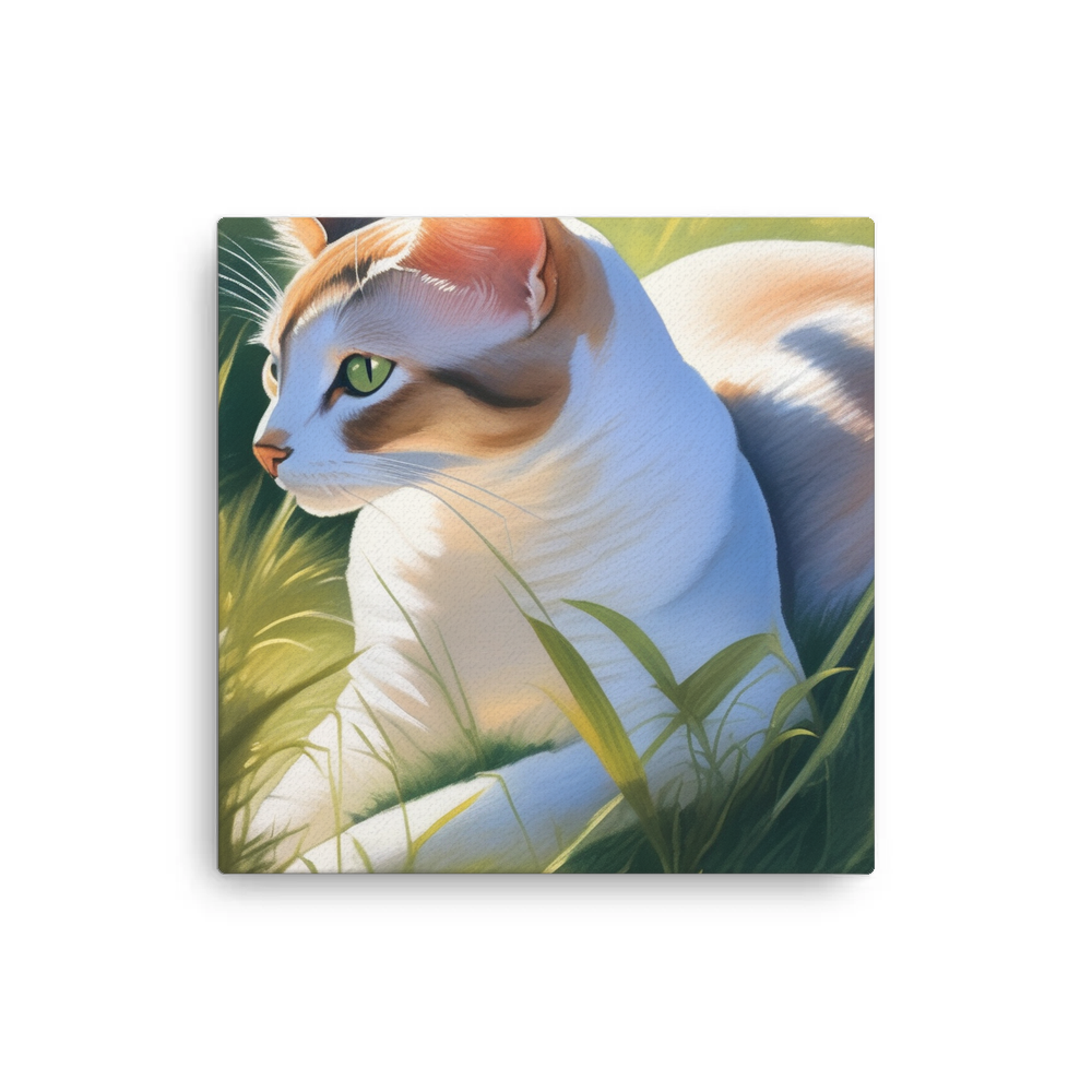 PugMug Custom White Abyssinian Cat Canvas