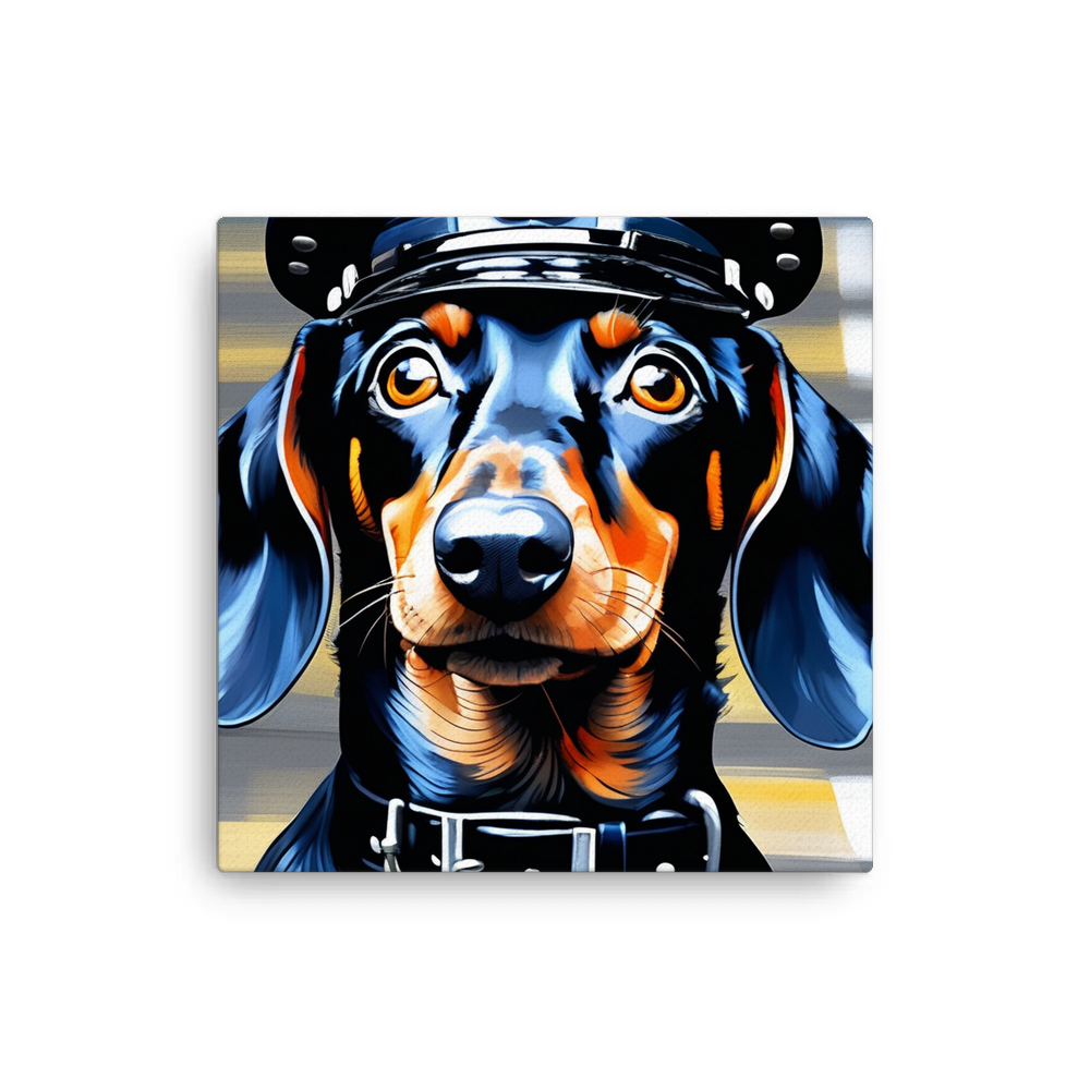 PugMug Custom Black Dachshund Canvas