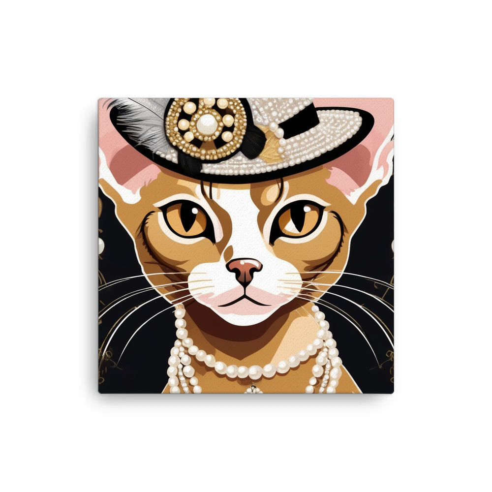 PugMug Custom Tabby Devon Rex Cat Canvas