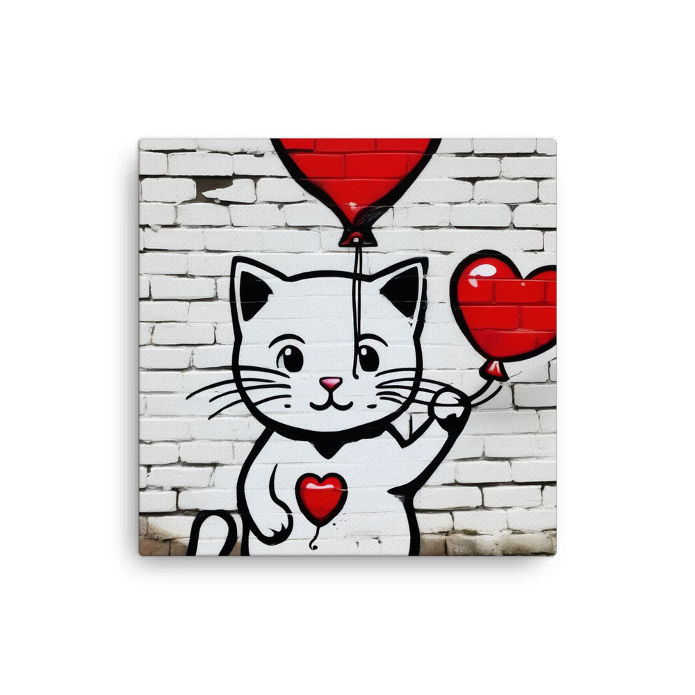 PugMug Custom White Companion Cat Canvas