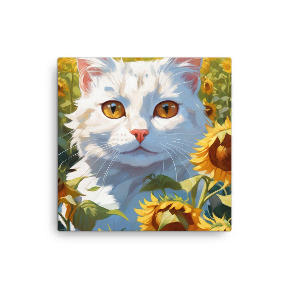 PugMug Custom White Companion Cat Canvas