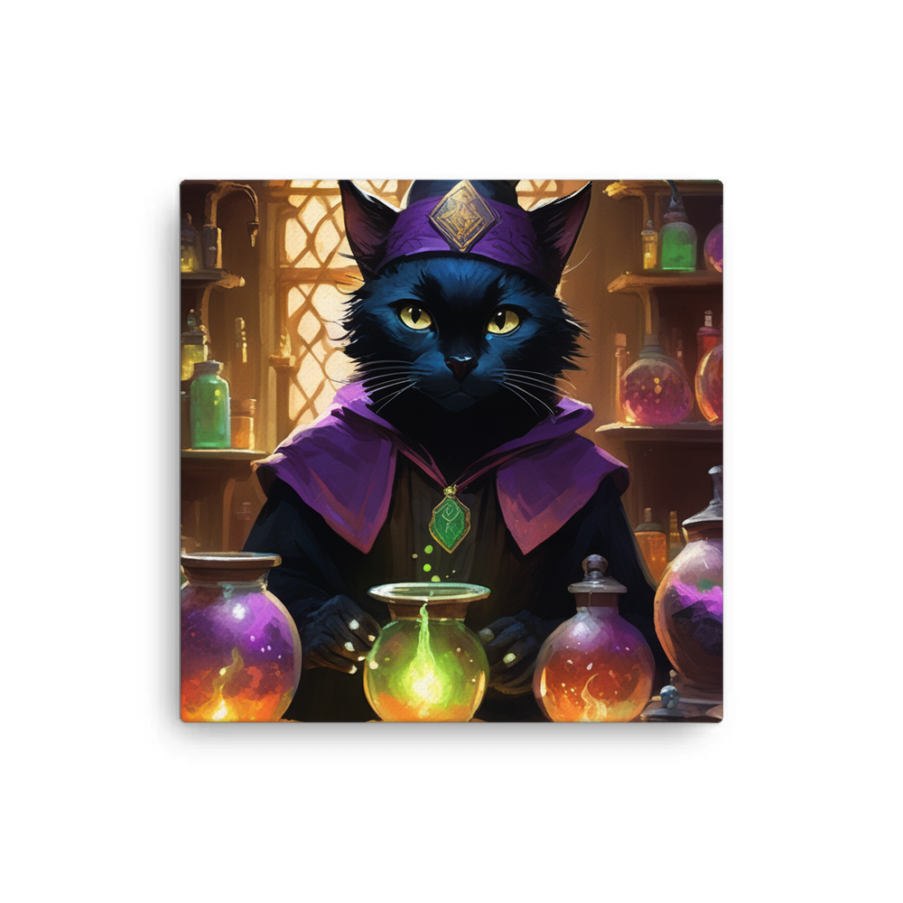 PugMug Custom Black Companion Cat Canvas