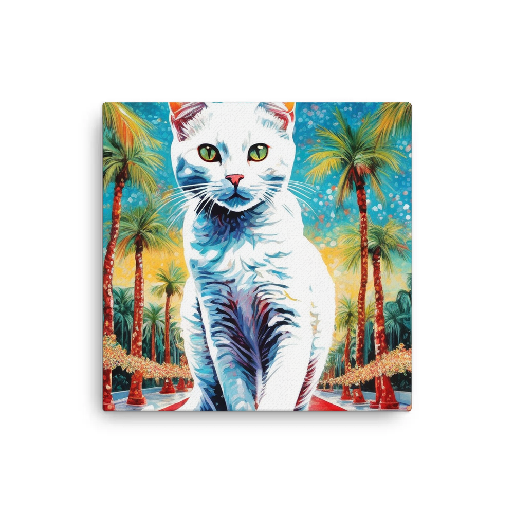 PugMug Custom White Companion Cat Canvas
