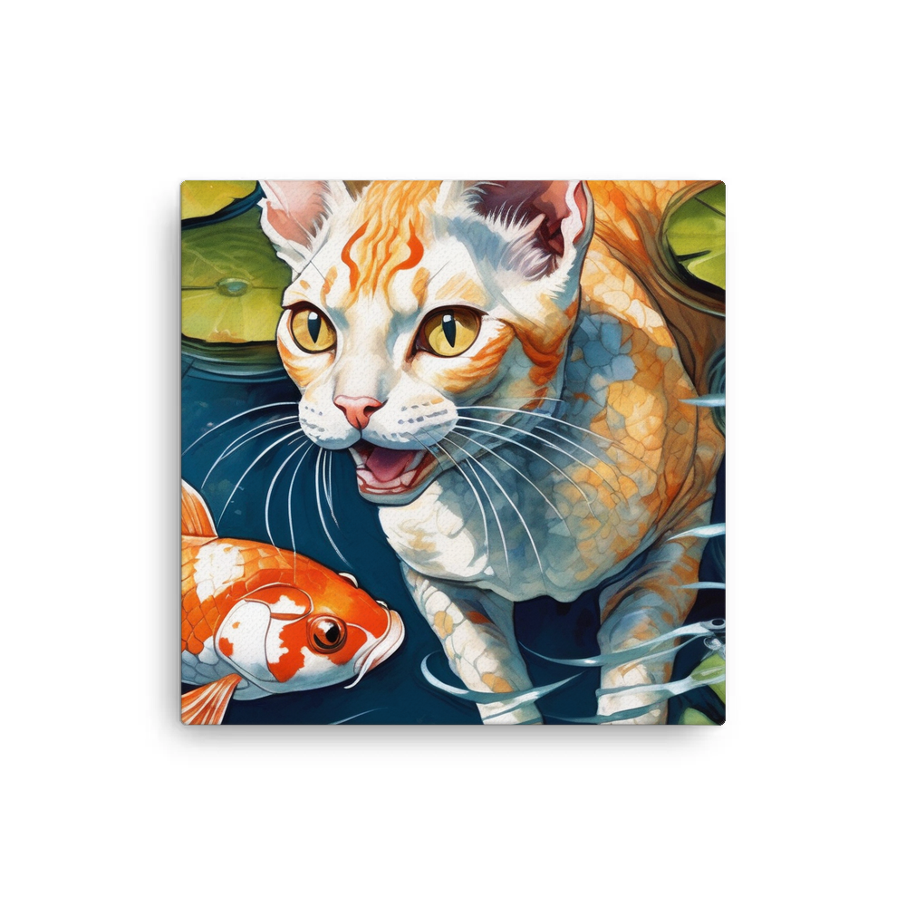 PugMug Custom Tabby Devon Rex Cat Canvas