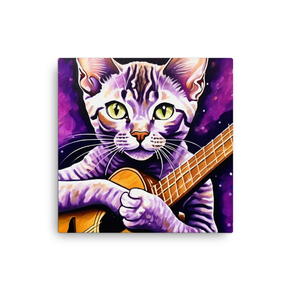 PugMug Custom Tabby Devon Rex Cat Canvas
