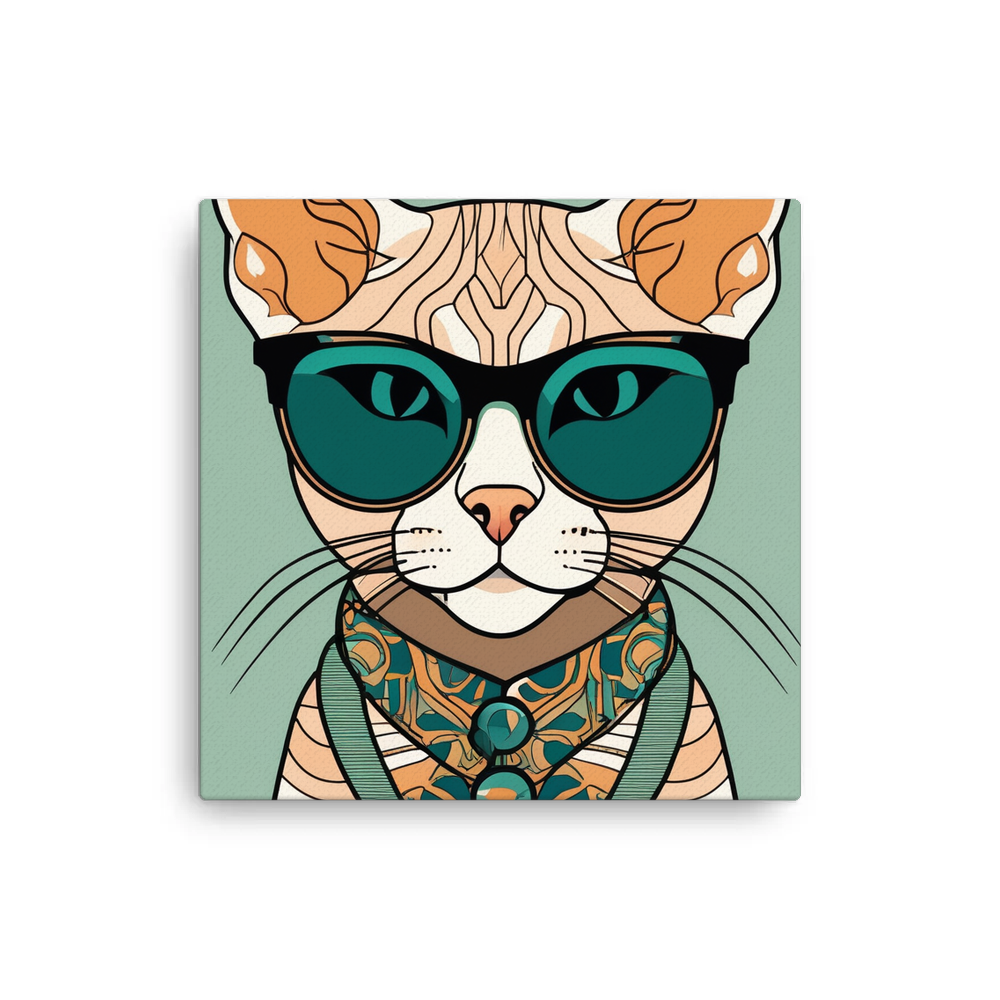PugMug Custom Tabby Devon Rex Cat Canvas