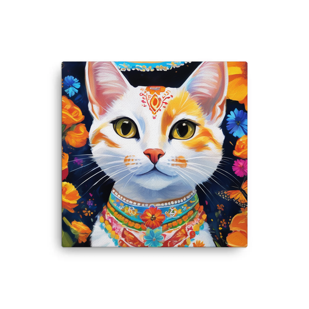 PugMug Custom White Abyssinian Cat Canvas