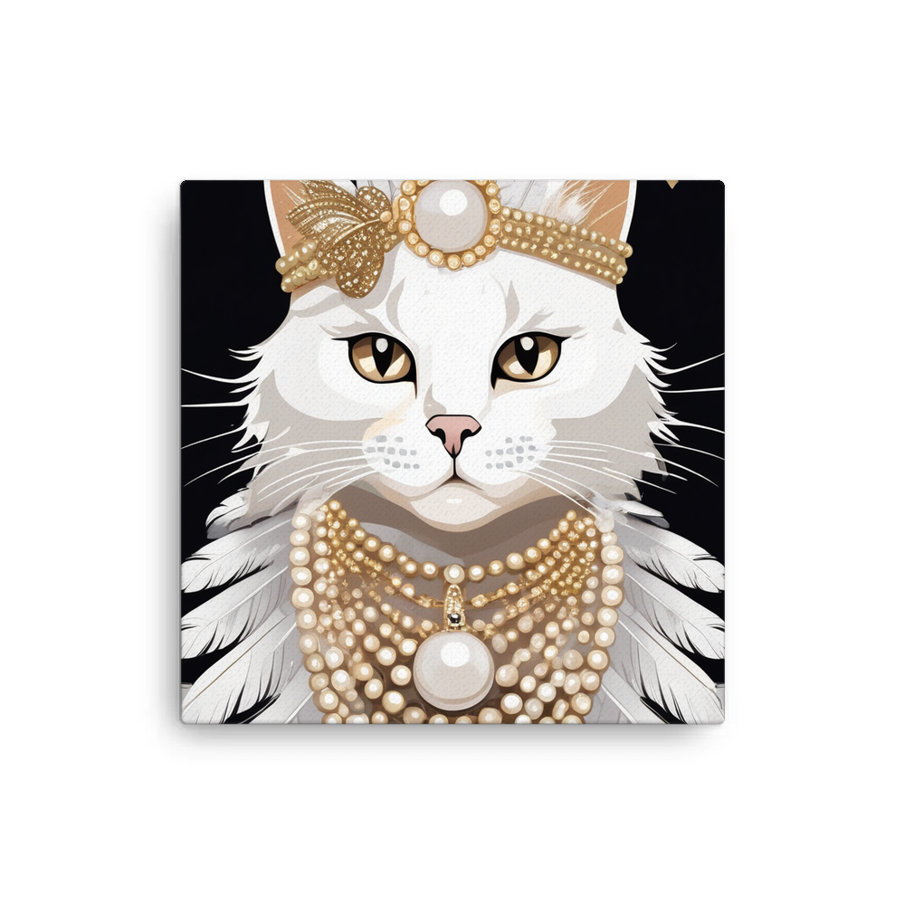 PugMug Custom White Companion Cat Canvas