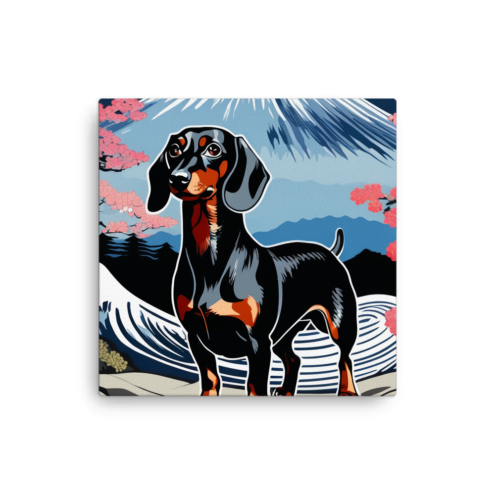 PugMug Custom Black Dachshund Canvas