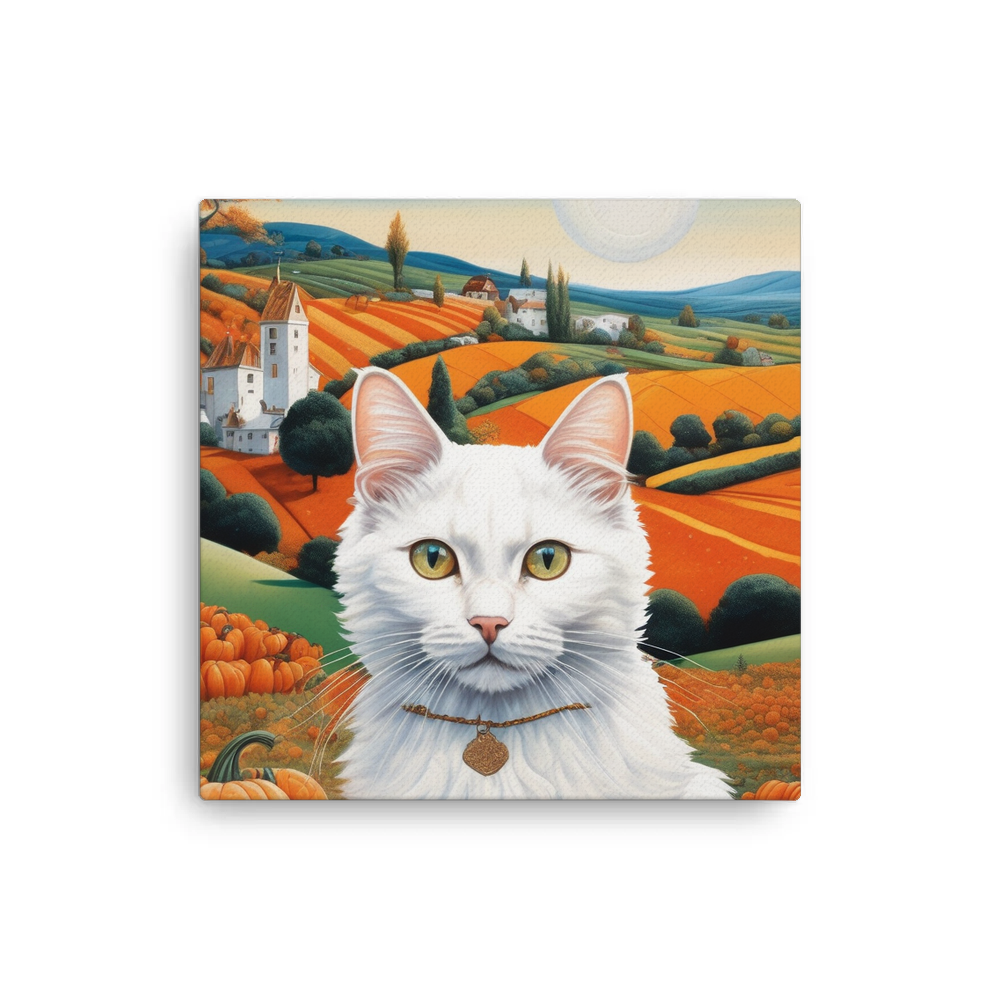 PugMug Custom White Companion Cat Canvas