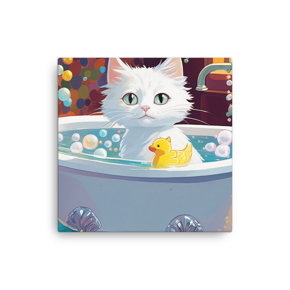 PugMug Custom White Companion Cat Canvas