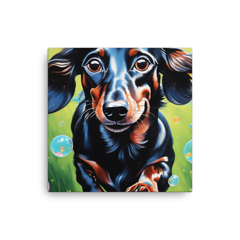 PugMug Custom Black Dachshund Canvas