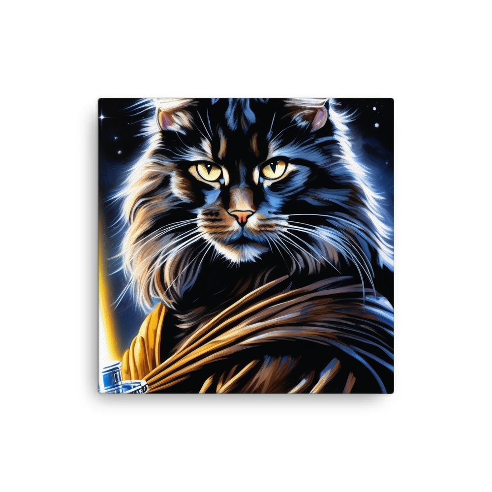 PugMug Custom Black Maine Coon Cat Canvas