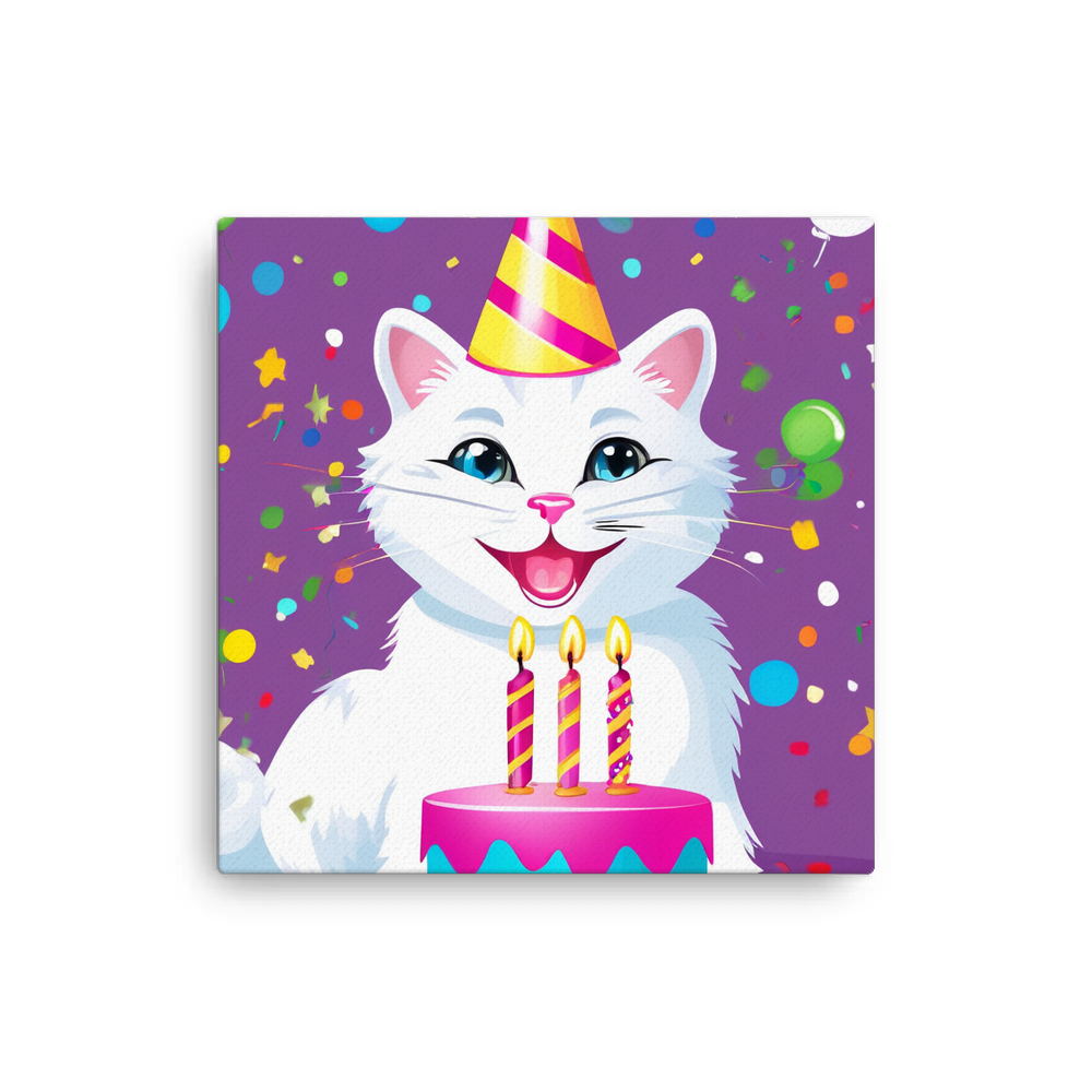 PugMug Custom White Companion Cat Canvas