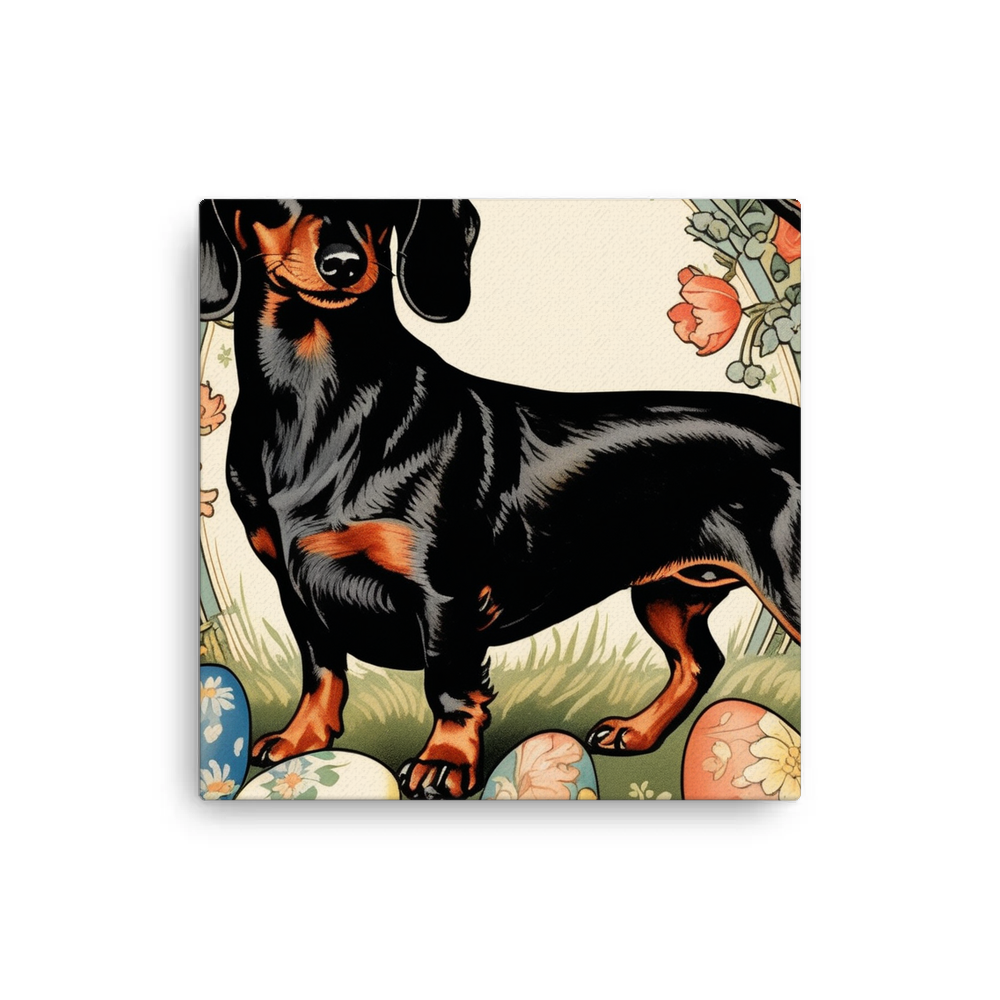 PugMug Custom Black Dachshund Canvas