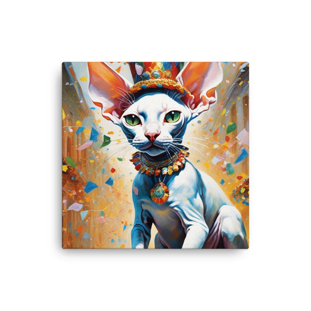 PugMug Custom White Sphynx Cat Canvas