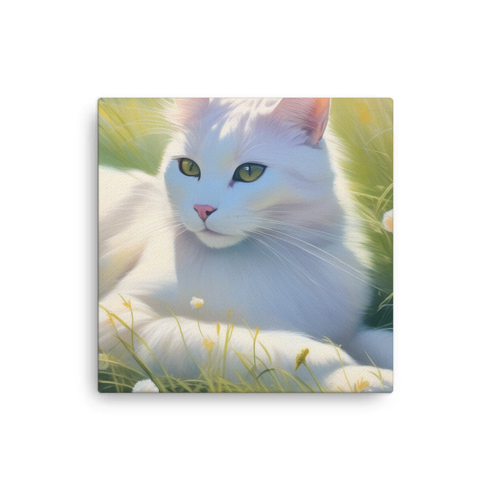 PugMug Custom White Companion Cat Canvas