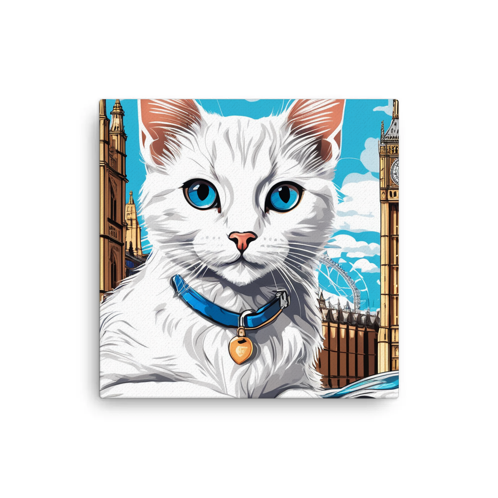 PugMug Custom White Companion Cat Canvas