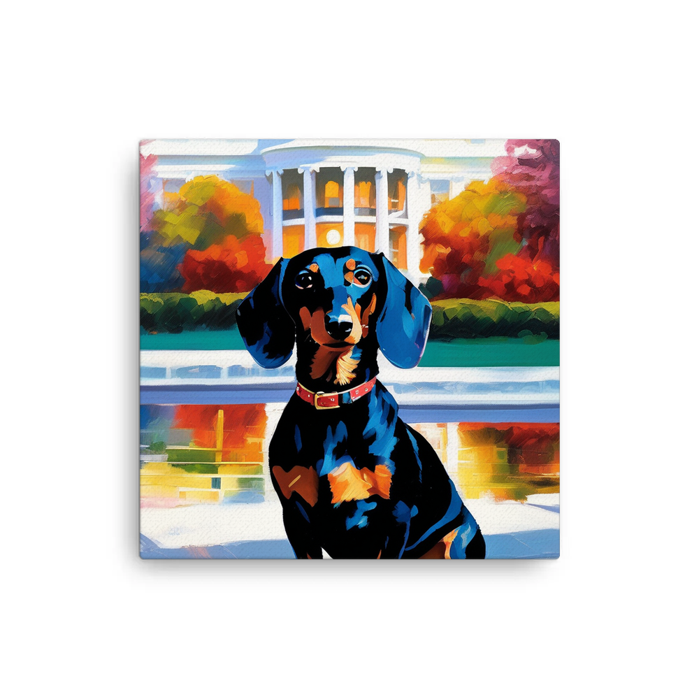 PugMug Custom Black Dachshund Canvas