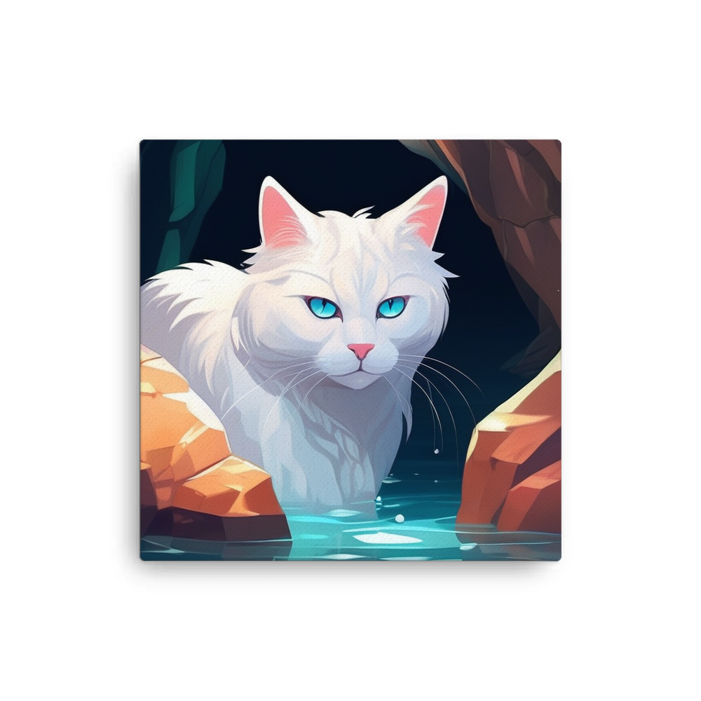 PugMug Custom White Companion Cat Canvas