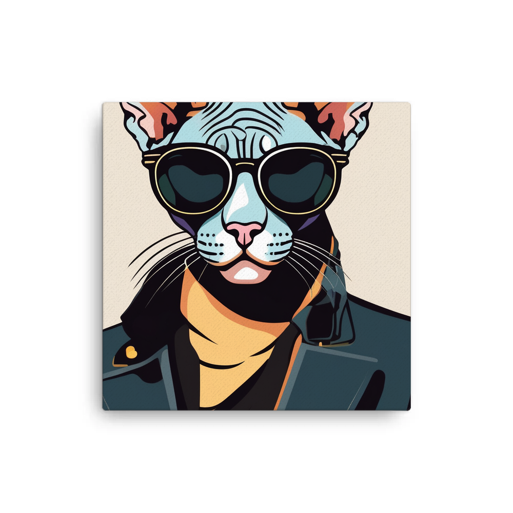 PugMug Custom Black Sphynx Cat Canvas