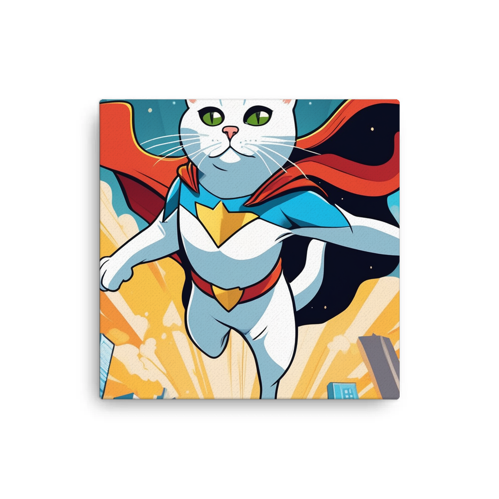 PugMug Custom White Companion Cat Canvas