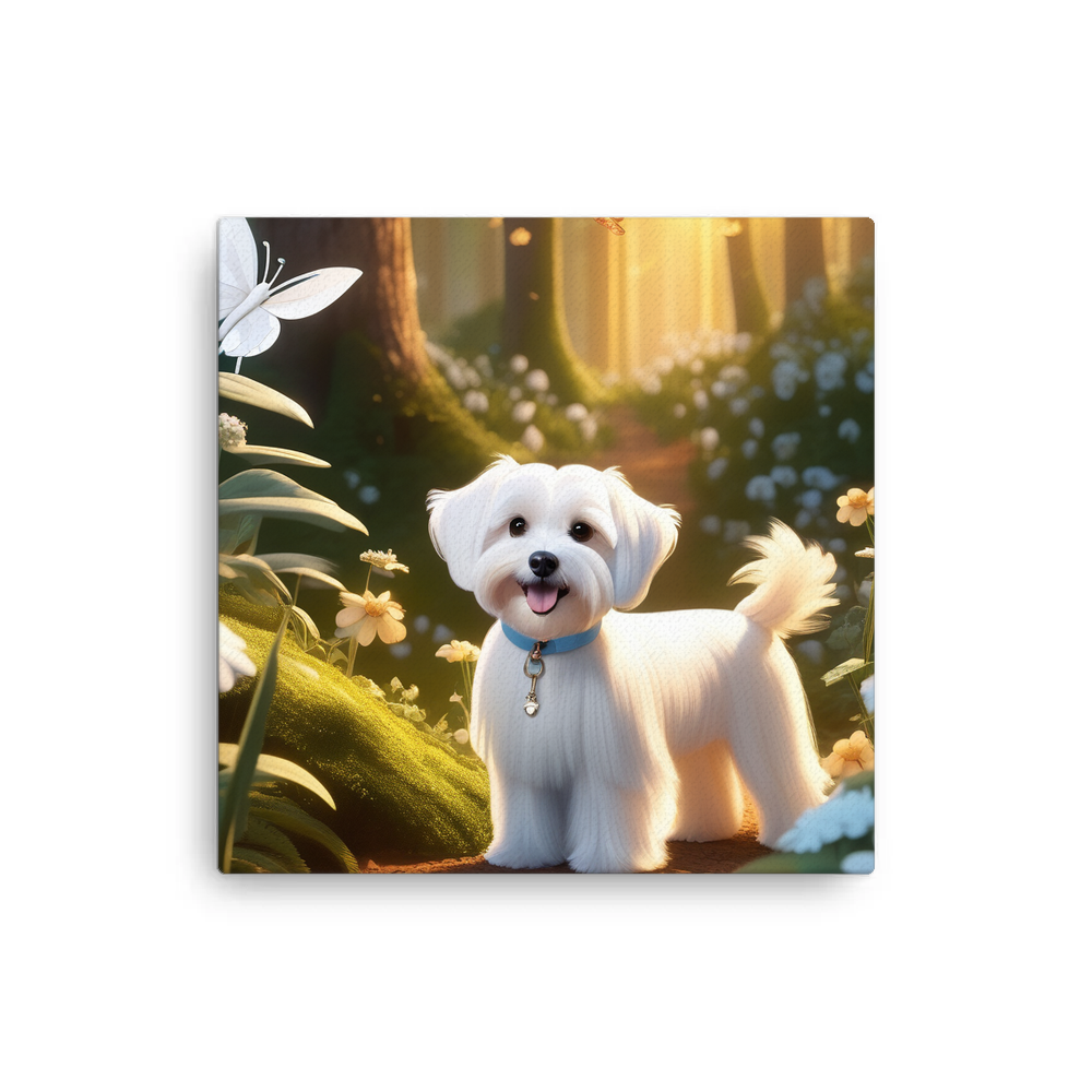 PugMug Custom White Havanese Dog Canvas
