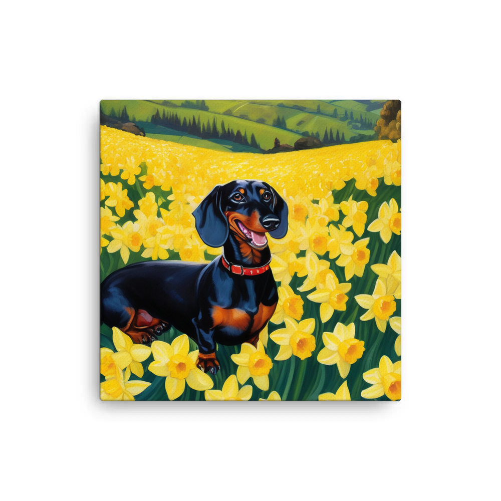 PugMug Custom Black Dachshund Canvas