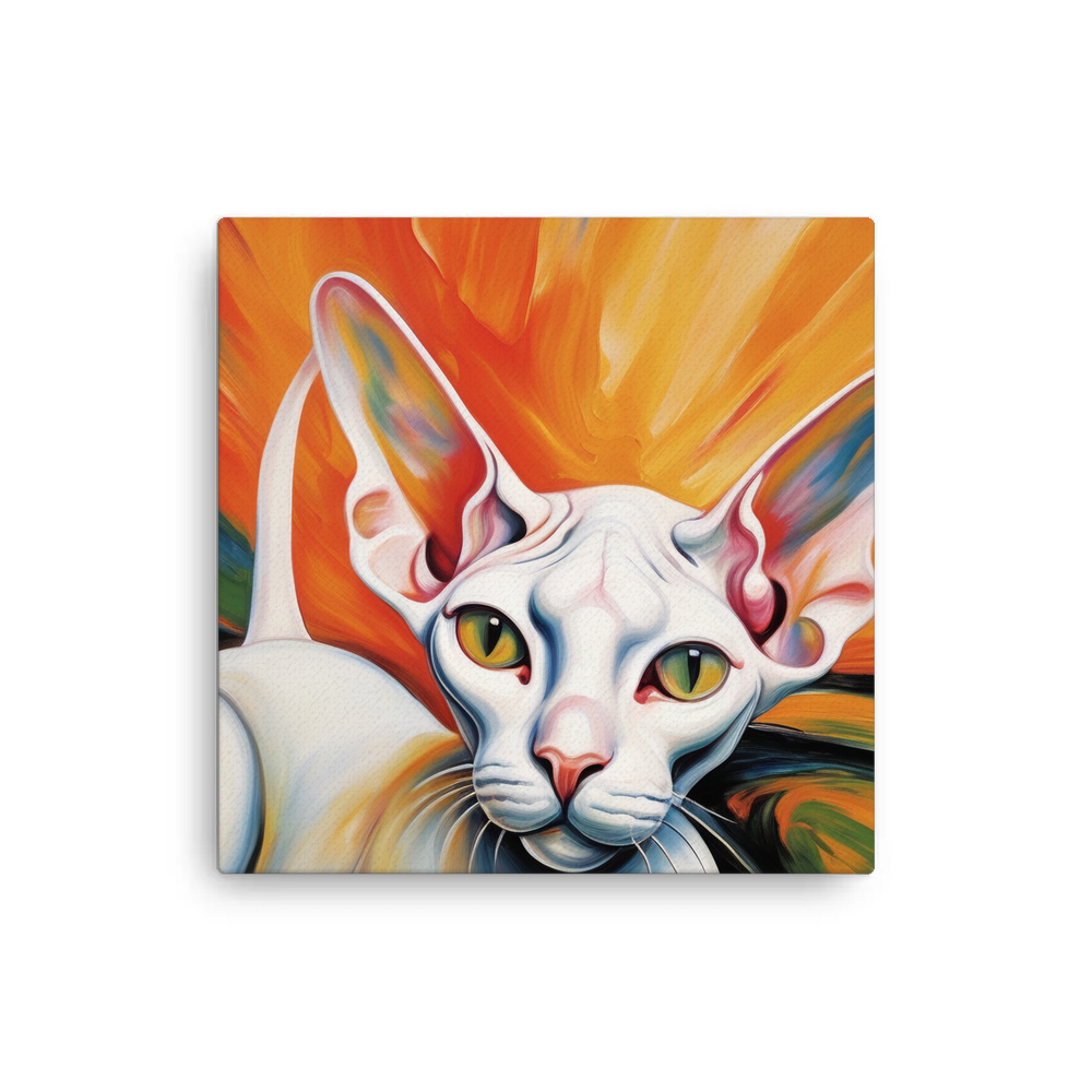 PugMug Custom White Sphynx Cat Canvas
