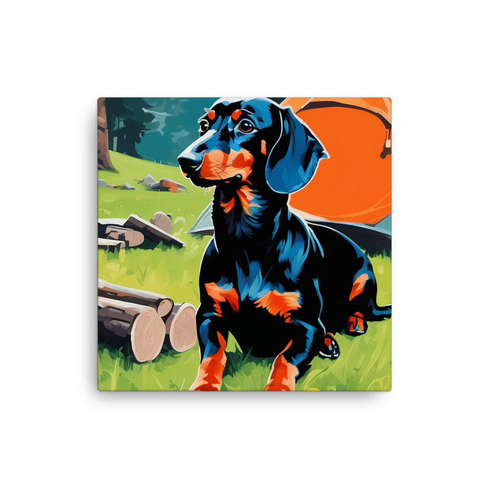 PugMug Custom Black Dachshund Canvas