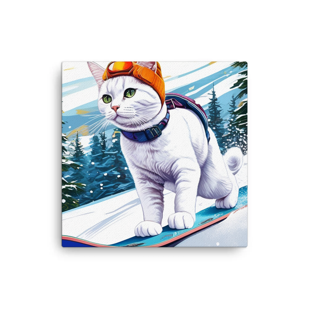 PugMug Custom White Companion Cat Canvas