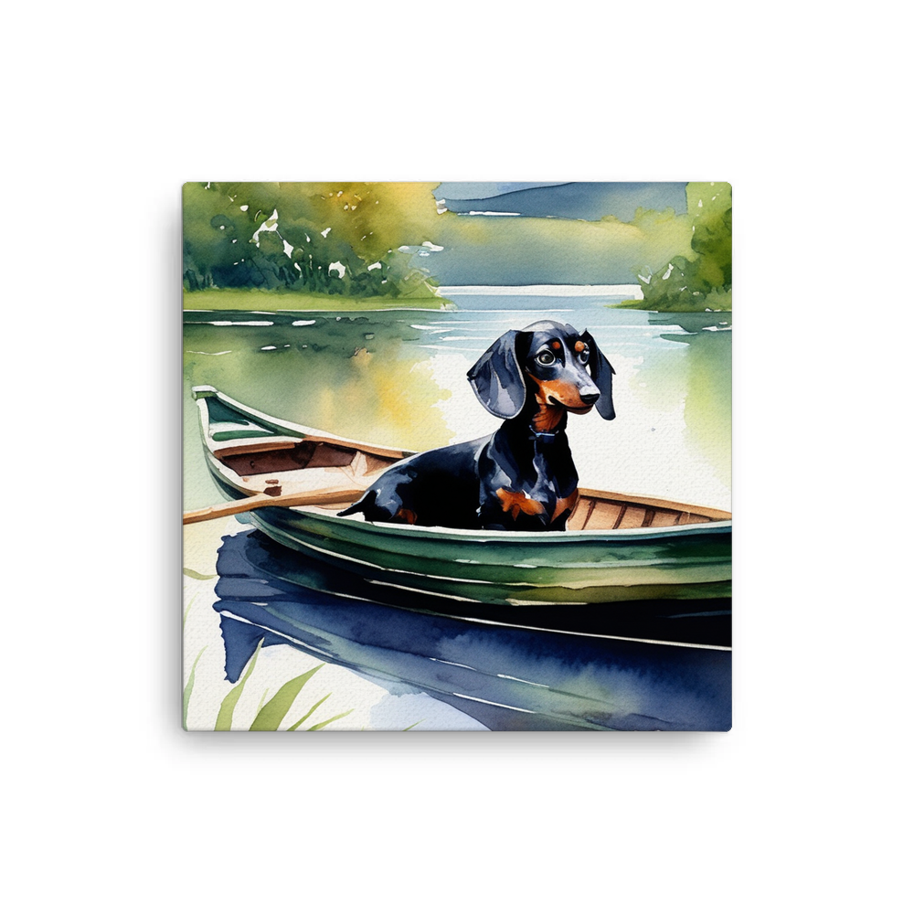 PugMug Custom Black Dachshund Canvas