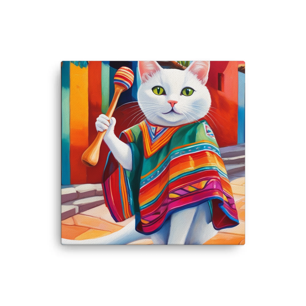 PugMug Custom White Companion Cat Canvas