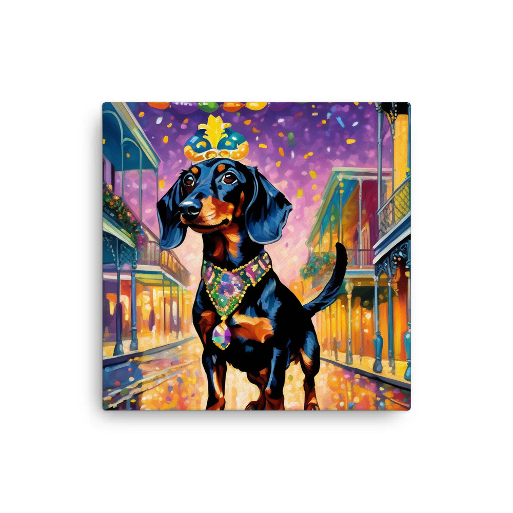 PugMug Custom Black Dachshund Canvas